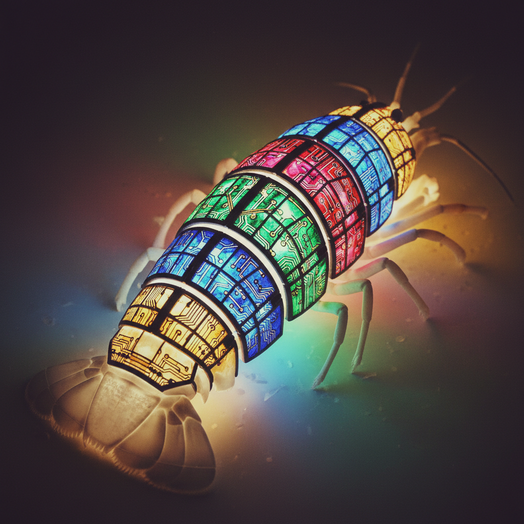 Lobster Circuit Stained Glass 2